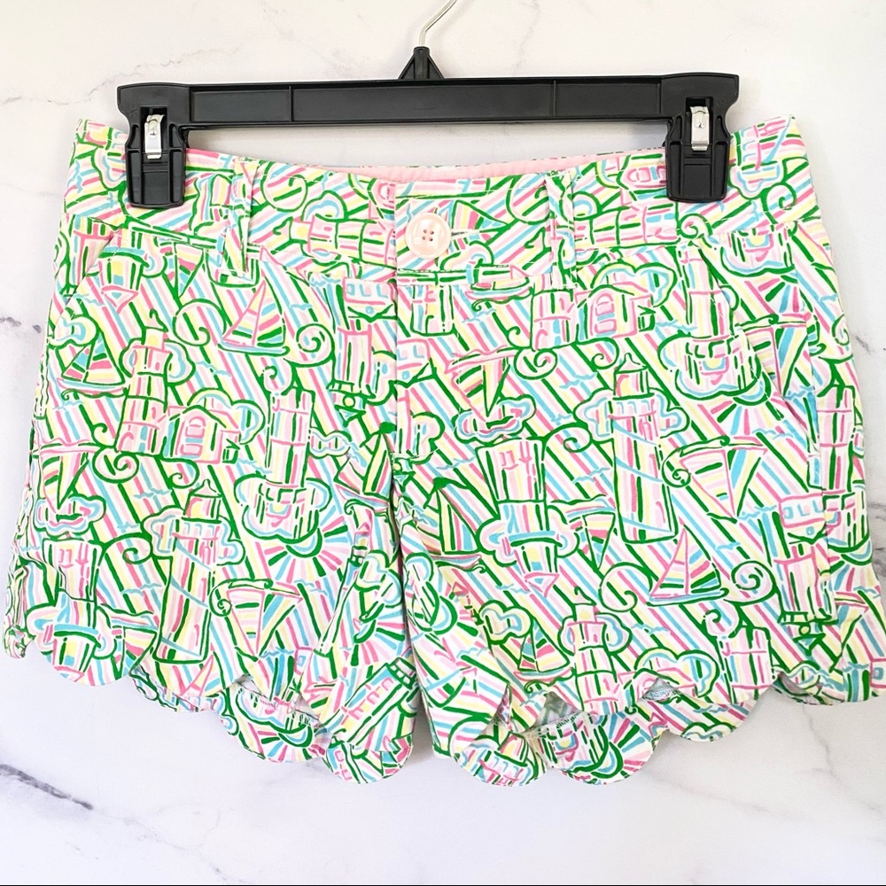 Lilly Pulitzer Buttercup Shorts Resort White Guiding Light 00